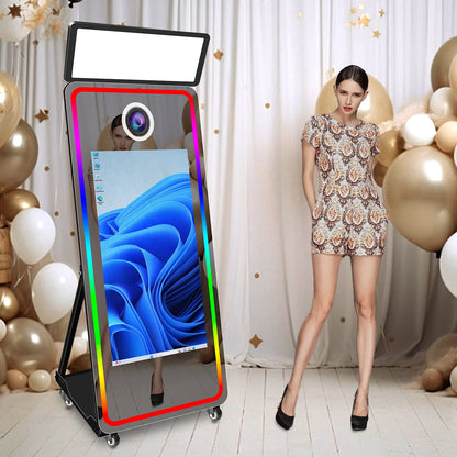 Factory Direct 65 Inch Photobooth Mirror 43 Inch Touch Screen SLR Instant Print Selfie Event Magic Photo Booth Machine |...