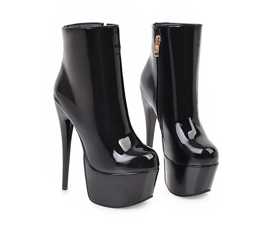 KNCOKAR Spring New Style Fashion Short Tube Round Head High With Sexy Women's Boots Extra Large Size 33-48 Yards