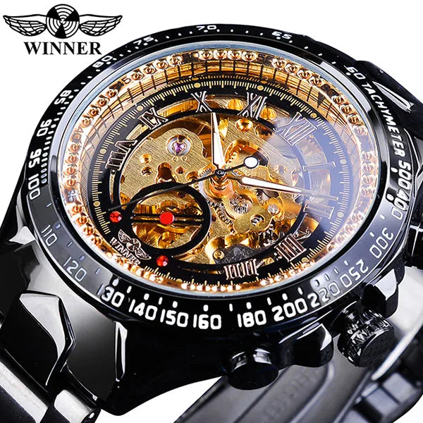 Winner Mechanical Sport Design Bezel Fashion Watch Mens Watches Top Brand Luxury Montre Homme Clock Men Automatic Skeleton Watch