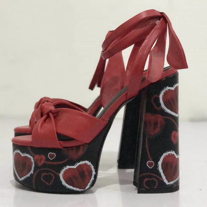 MStacchi Women's Sandals High Platfrom Chunky Heels Shoes Summer Peep Toe Ankle Strap High Heels Party Shoes Sandalia Feminina - Kimlud