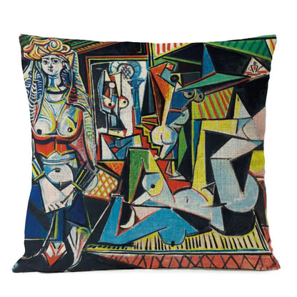 Gold Oil Painting Throw Pillow Cover Gustav Klimt Gallery Pillow Case Home Decorative Pillow  Linen Pillowcase Sofa Cushion
