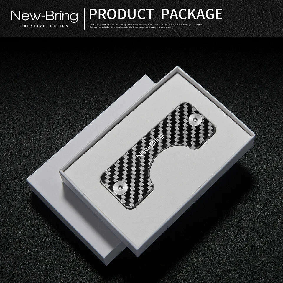 NewBring Smart Key Holder Keychain Car Key Wallets Ring Collector Housekeeper Carbon Fiber G2 DIY EDC Pocket Key Organizer Smart