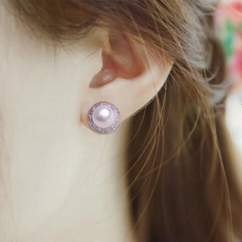 ZHBORUINI 2024 New Pearl Earrings 925 Sterling Silver Jewelry Vintage Style Natural Freshwater Pearl Stud Earring For...