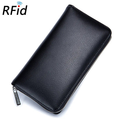 Women RFID Blocking Wallet Genuine Leather Anti Theft 36 Card Holders Women Wallets With Phone Case Clutch Bags Coin...