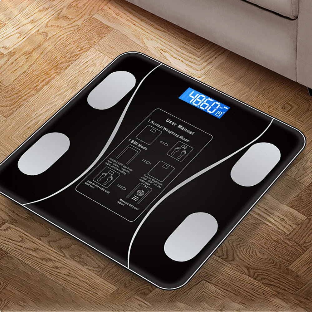 Body Fat Scale Smart Wireless Digital Bathroom Weight Scale Body Composition Analyzer With Smartphone App Bluetooth-compatible - Kimlud