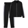Autumn Women's Sportswear Two-Piece Set with Patches Waterproof Polyester/Cotton Athleisure Joggers & Coat Pants |...