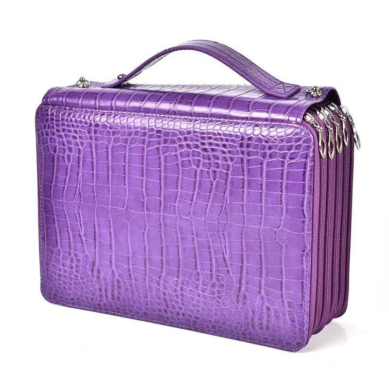 5 Layer 252 Hole PU Pencil Case Large Capacity Art Painting Drawing Pen Cosmetic Storage Bag Organizer Handbag...