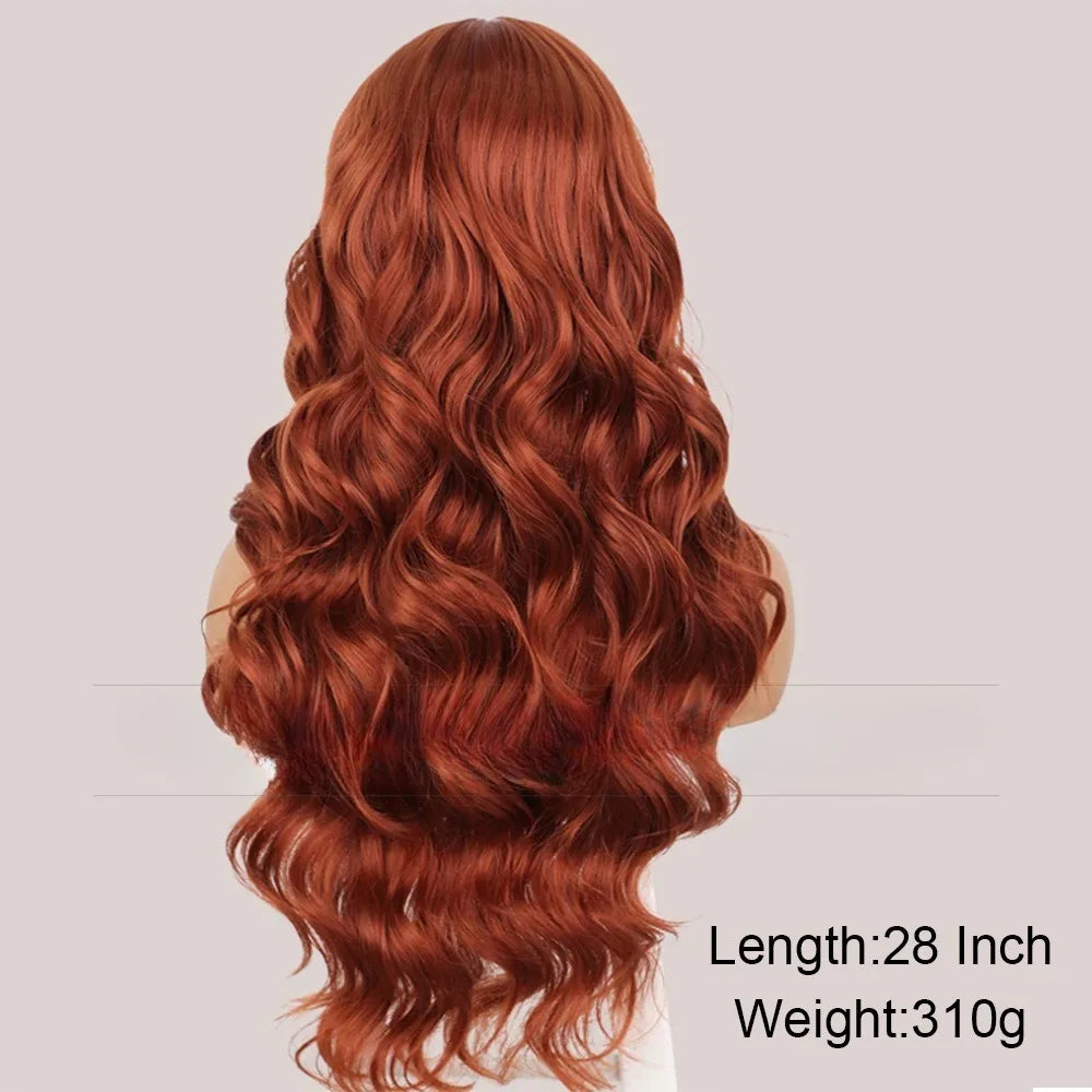 Europe and the United States Before the Lace Chemical Fiber Women's Big Wave Long Curly Hair Synthetic High Temperature Silk Wig