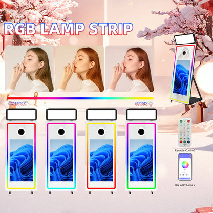 Factory Direct 65 Inch Photobooth Mirror 43 Inch Touch Screen SLR Instant Print Selfie Event Magic Photo Booth Machine |...