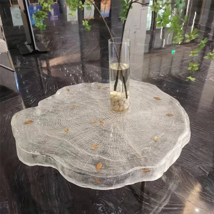 Modern Asymmetrical Transparent Coffee Table Creative Design for Luxury Tea Table Panel Small Apartment Living Room...