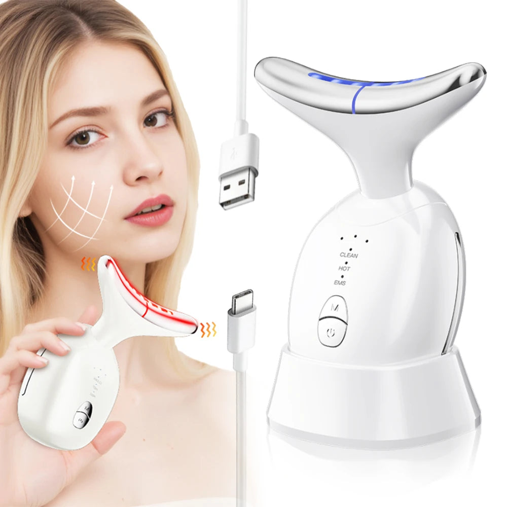 Electric Face Massager Tool Portable Face Lift Device Neck Massager for Double Chin Reducer