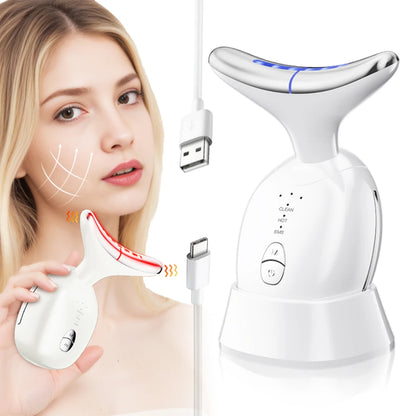 Electric Face Massager Tool Portable Face Lift Device Neck Massager for Double Chin Reducer