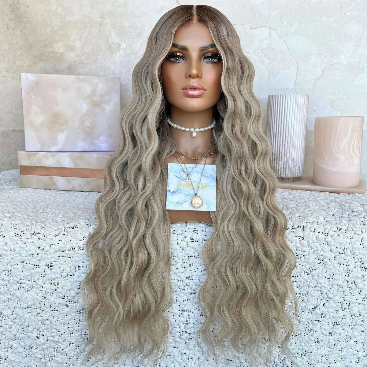 Drop Shipping Gray Blonde Color Best 12A Virgin Remy Russian Cuticle Human Hair Lace Front Wigs Light Brown Root Women Wig