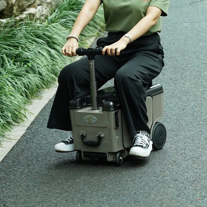 FENGJIU Electric Luggage with Strong Carrying Capacity for Adults to Ride on Smart Luggage with Extendable Pull Rod |...