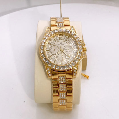 Latest Popular Fashion Gold Plated Bangle Bracelet Watch Wedding Party Gift Birthday Bridal Wristwatch