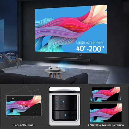 DBPOWER WiFi Projector with Carry Case 8500L Full HD 1080p Video Supports IOS/Android Sync Screen 5000 Lumens Updated...