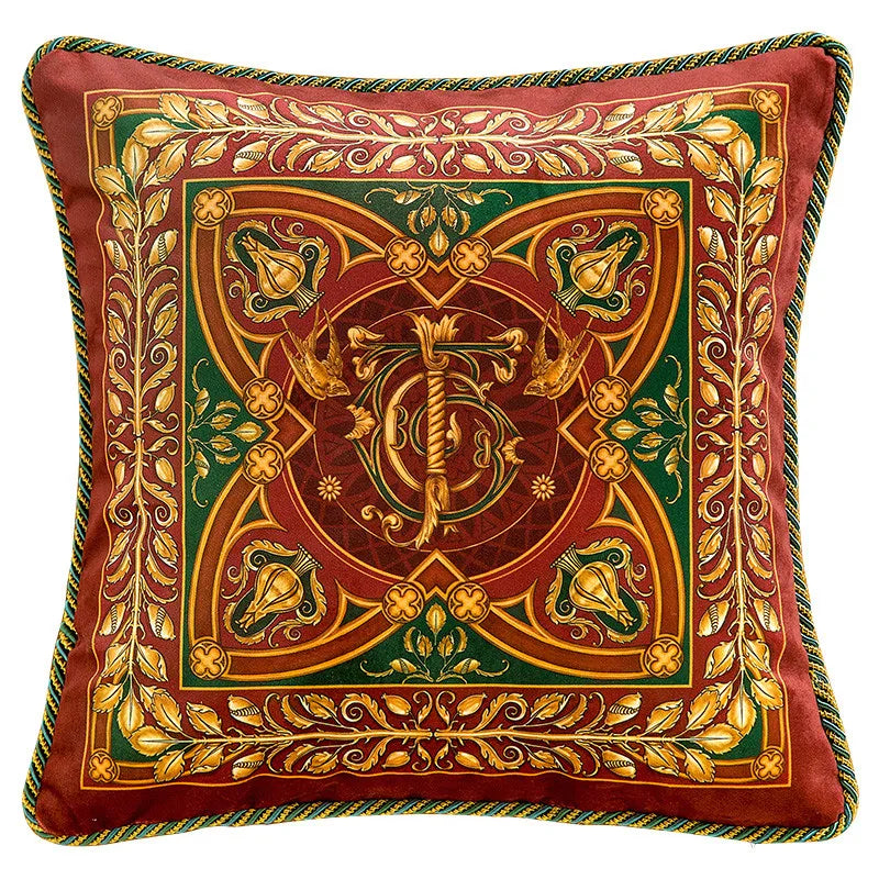 Luxury Europe Velvet Cushion Cover, Vintage Decorative Throw Pillow Covers, Baroque Design, 20x20 Inch, Soft, 2020 New |...
