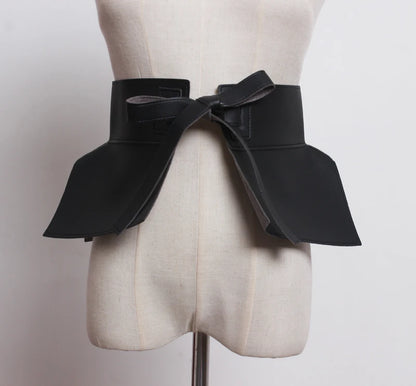 Women's Runway Fashion PU Leather Cummerbunds Female Dress Corsets Waistband Belts Decoration Wide Belt TB1815 | Kimlud...