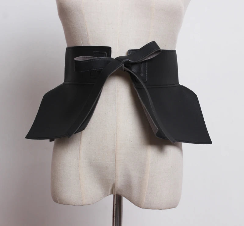 Women's Runway Fashion PU Leather Cummerbunds Female Dress Corsets Waistband Belts Decoration Wide Belt TB1815 | Kimlud...