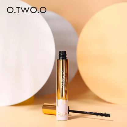 O.TWO.O 3D Mascara Lengthening Black Lash Eyelash Extension Eye Lashes Brush Beauty Makeup Long-wearing Gold Color...