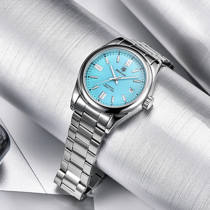 BENYAR Top Brand New Men Mechanical Wristwatches Stainless Steel Sports Automatic Watch 10Bar Waterproof Diving Watch for Men