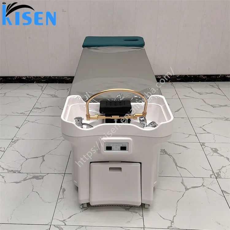 Kisen Model Luxury Salon Furniture Hair Washing Bed Accessories Japan Head Spa Equipment Portable Shampoo Basin No Plumbing - Kimlud