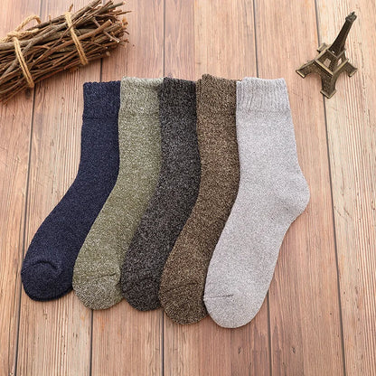 5 Pairs Thicken Socks Men High Quality Towel Keep Warm Winter Socks Cotton Christmas Gift Socks For Man Thermal Size...