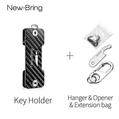 NewBring Smart Key Holder Keychain Car Key Wallets Ring Collector Housekeeper Carbon Fiber G2 DIY EDC Pocket Key Organizer Smart