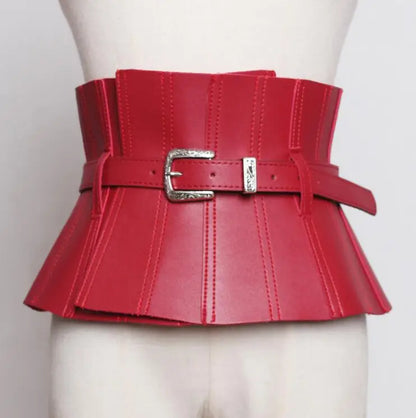 Women's runway fashion slim pu leather Cummerbunds female Dress coat Corsets Waistband Belts decoration wide belt R1762...
