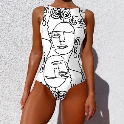 2021 One Piece Swimsuit Women Swimwear Monokini Long Sleeve Printed Floral Female Bathing Suit Surfing Bodysuit Swim Wear Beach