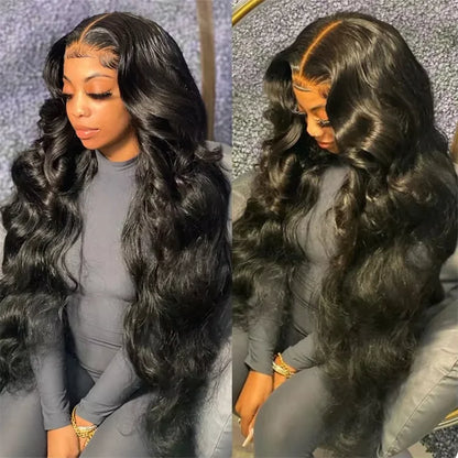 Women's 13x4 Deep Wave Body Glueless Wig Wear and Go Human Hair Pre Plucked Pre Cut Lace Front No Glue Upgraded | Kimlud...