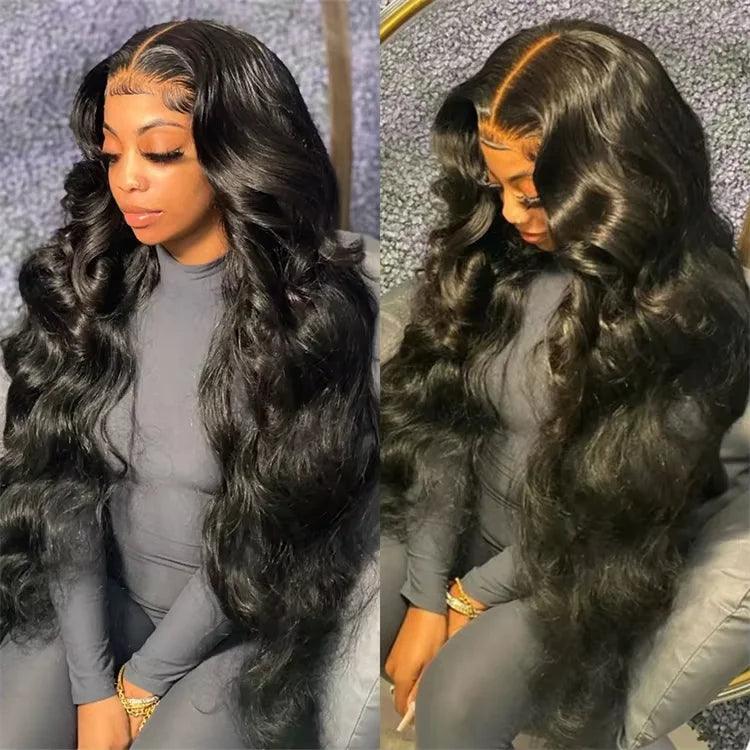 Women's 13x4 Deep Wave Body Glueless Wig Wear and Go Human Hair Pre Plucked Pre Cut Lace Front No Glue Upgraded | Kimlud...