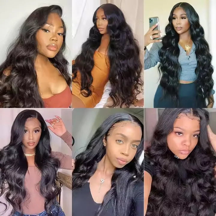 Wholesale 4x4 Transparent Lace Front Wigs Body Wave Virgin Brazilian Human Hair Wigs for Black Women | Kimlud Premium Table