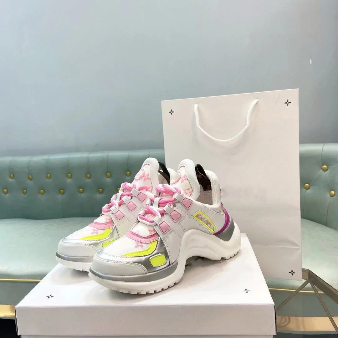 Top Quality Lady Driving Casual Shoe Trainer Designer Sneaker Low Casual Shoe Sports Culture Versatile Board Shoes Latex Fashion - Kimlud