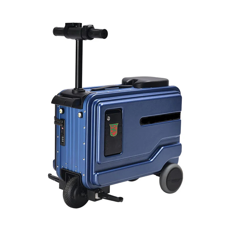 30L Electric Scooter Suitcasen Rideable with Build-in Seat Flexible Ambient Light Strip Storage Gift Ready | Kimlud...