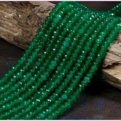 2x4mm NATURAL RUBY FACETED BEADS NECKLACE 7 Rows 17'’-23" Can Choice Red Blue White Green Yellow