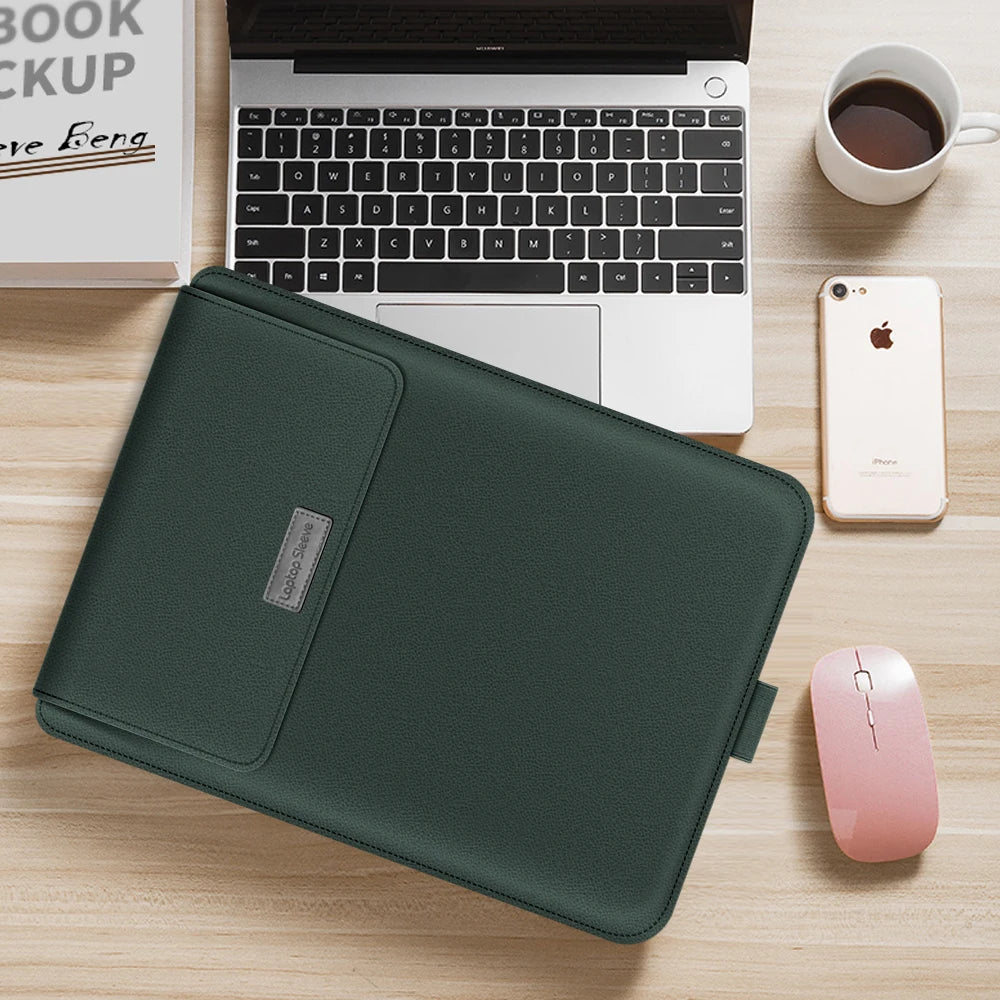 PU Stand Cover For Macbook Pro 16 Case 2023 M3 Laptop Sleeve For Macbook Air 13 Case 2022 M2 Pro 14 15.3 Air Matebook...
