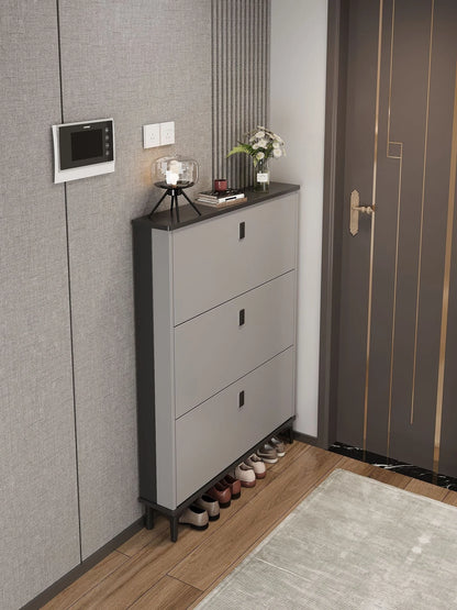 Ultra-Thin Entryway Shoe Cabinet with Large Capacity Flip-Type Storage Luxury Home Furniture | Kimlud Luxury Cabinet