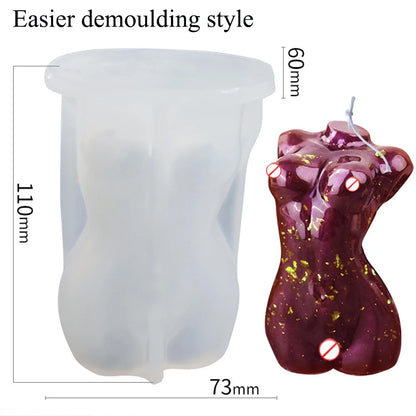 3D Body Silicone Candle Mold DIY Creative Men Women Human Plaster Epoxy Resin Aromath Soap Molds Art Craft Home Decoration