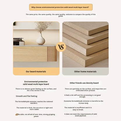 Handmade Solid Wood Oak Contemporary Modern Eco-Friendly Durable Freestanding Convertible Large Capacity Home Furniture Storage