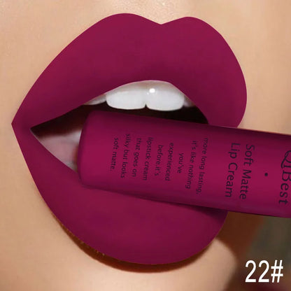 QIBEST Brand 34 Colors Liquid Lipstick Waterproof Matte Nude Lipstick Pigment Red Long Lasting Lip Gloss Women Makeup...