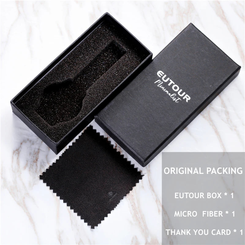 NEW EUTOUR Watch Men Innovative Magnet Ball Show Quartz Men Watch Genuine Leather Canvas Steel Strap Watches Relogio Masculino