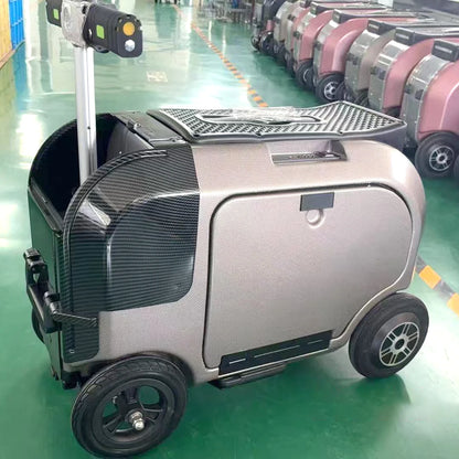 FENGJIU Electrical Luggage for Elderly People to Ride Safely Multi Functional Smart Luggage with Password Lock | Kimlud...