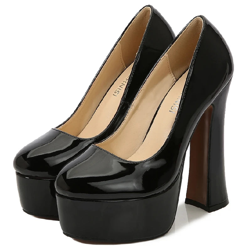 Fashion High Heels Pumps Shoes Woman Platform Red Pink Black White Women's Heeled Party Office Wedding Dance Shoes Large Size 45