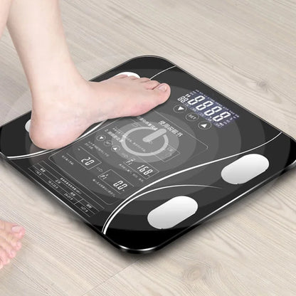 Smart Body Fat Scale Electronic Weight Scale Body Bluetooth Connection App Composition Analyzer LED Digital Bathroom Floor Scale - Kimlud