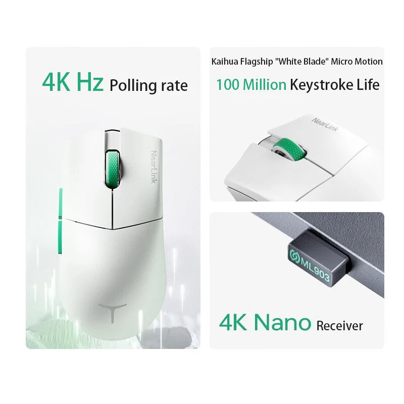 ThunderRobot ML903 Gaming Mouse Star Flash Wireless Mouse Wired Support 8KHz Wireless Support 4KHz