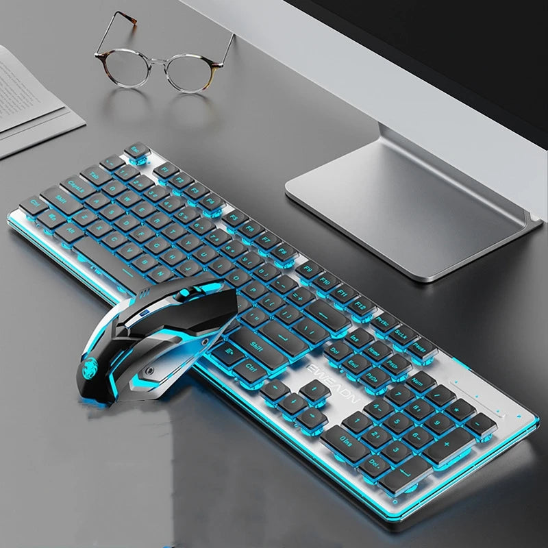 Front Walker X7S Wireless Keyboard and Mouse Set Silent Ultra-thin High-value Gaming Computer Office Mechanical Keyboard - Kimlud
