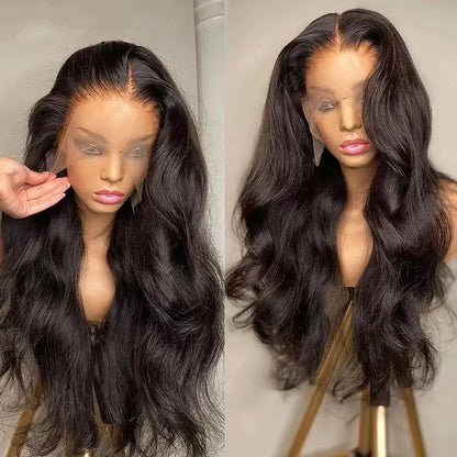 Women's 13x4 Deep Wave Body Glueless Wig Wear and Go Human Hair Pre Plucked Pre Cut Lace Front No Glue Upgraded | Kimlud...