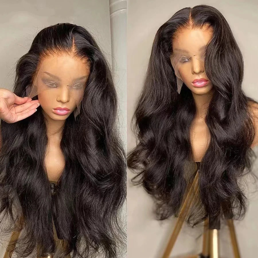 Women's 13x4 Deep Wave Body Glueless Wig Wear and Go Human Hair Pre Plucked Pre Cut Lace Front No Glue Upgraded | Kimlud...