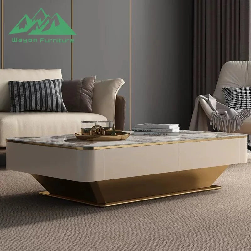 Contemporary Wooden TV Stand & Coffee Table with Panel Feature: Ideal Furniture for Small Family Living Rooms - Kimlud